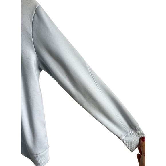 Under Armour UA Women's Size Medium Light Blue Hoodie Sweatshirt Loose Coldgear - Picture 4 of 6